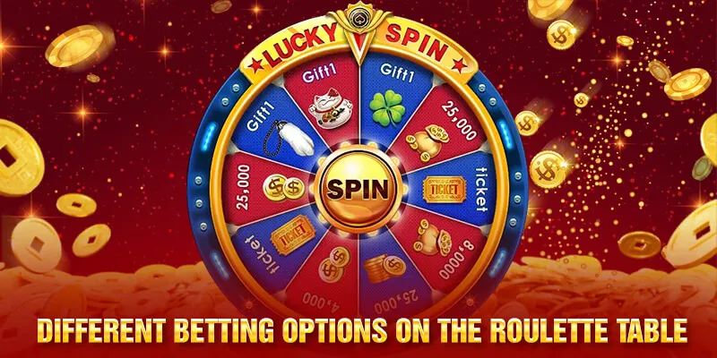 Different betting options on the Roulette table, from simple to complex.